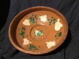 Arta si Traditie - Farfurie / Blid / Strachina / Castron de Horezu jud Valcea ceramica utilitara mijlocul sec XX !