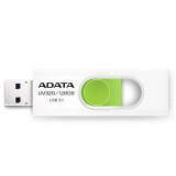 Cumpara ieftin Memorie USB 3.2 ADATA 32 GB retractabila carcasa plastic alb / verde AUV320-32G-RWHGN