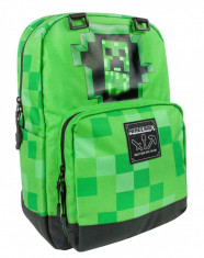 Ghiozdan Minecraft ORIGINAL Creeper Green licenta Jinx 44cm foto