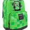 Ghiozdan Minecraft ORIGINAL Creeper Green licenta Jinx 44cm