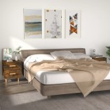 vidaXL Noptiere, 2 buc., stejar afumat, 40x35x47,5 cm