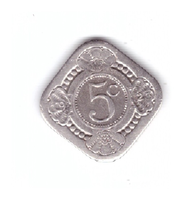 Moneda Olanda 5 cents 1923, stare buna, curata