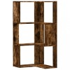 Biblioteca Gossi 3 Niveluri Stejar Fumuriu 50x50x102cm Lemn Prelucrat Colt