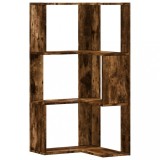 VidaXL Bibliotecă 3 niveluri stejar fumuriu 50x50x102cm lemn prelucrat 852595