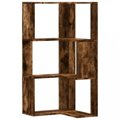vidaXL Bibliotecă 3 niveluri stejar fumuriu 50x50x102cm lemn prelucrat 852595 foto