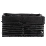 Coș Depozitare H&acirc;rtie / Metal / In 25X16,5X12 Cm &ndash; Negru | Organizatoare Baie