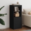 VidaXL Servantă cu lumini LED, negru, 41x37x100 cm