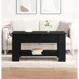 Masă de cafea vidaXL din stejar negru - 101x49x52 cm fabricată din lemn compozit