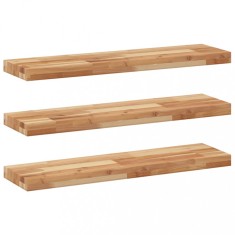 Rafturi suspendate 3 buc. 100x20x4cm lemn masiv acacia netratat foto