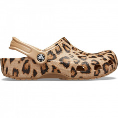 Saboti Crocs Classic Printed Clog Maro - Leopard/Gold foto