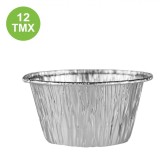 Forme Brioșe, Aluminiu, Rotunde, Diametru 8.7x4 cm, Set 12 Bucăți, Oem