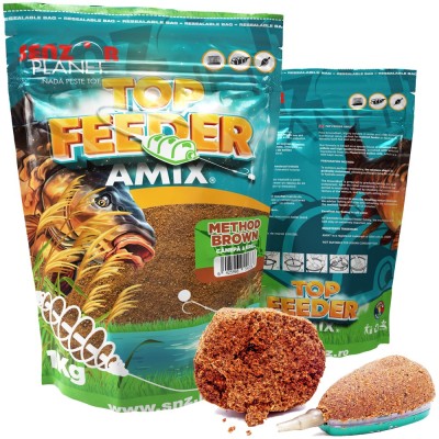 Nada SENZOR Top Method Feeder Amix Editie Limitata Brown, Canepa &amp;amp; Krill, 1kg foto