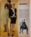 Reclamă modă 1966 comunism, epoca aur, 24 x 20 cm istoria modei romanesti