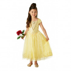 Costum Disney Deluxe Belle, varsta 7-8 ani, marime L, Galben foto