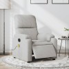 VidaXL Fotoliu de masaj rabatabil electric, gri deschis, microfibră