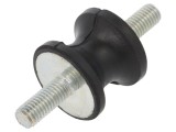 Atenuator de Vibrații M8 ELESA+GANTER, Diametru 30mm, Lungime Distanțier 25mm, Material Guma, Oțel Zincat