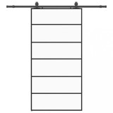 Cumpara ieftin Usa glisanta cu set de feronerie neagra 102x205 cm Sticla ESG