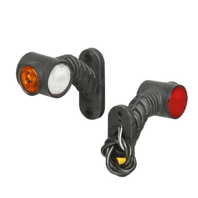 Lampa gabarit Universal, 12/24V, 125x100mm,alb-rosu-galben,omologare ECE, cu LED,, Stanga foto