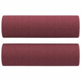 Cumpara ieftin Perne decorative, 2 buc., rosu vin, &Oslash;15x50 cm, textil