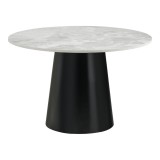 Masă rotundă Brito 120x75 cm gri-negru