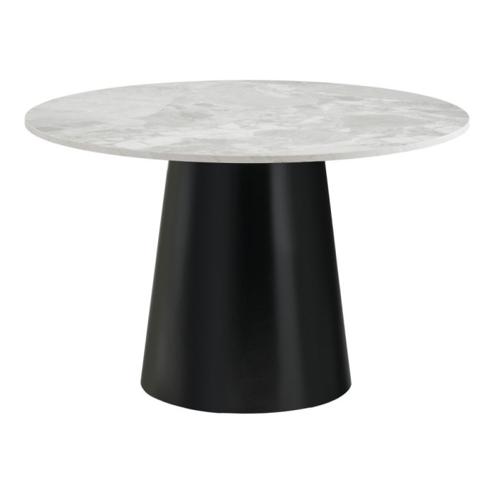 Masă rotundă Brito 120x75 cm gri-negru