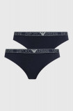 Emporio Armani Underwear chiloti 2-pack culoarea albastru marin