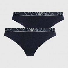 Emporio Armani Underwear chiloti 2-pack culoarea albastru marin