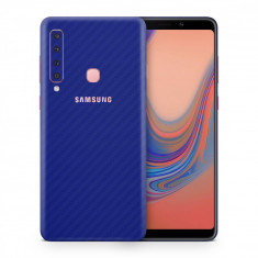 Skin Samsung Galaxy A9 (set 2 folii) CARBON ALBASTRU foto