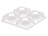 Lentilă LED pătrată transparentă 44-69&deg; 8,5mm