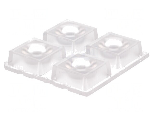 Lentilă LED pătrată transparentă 44-69&deg; 8,5mm