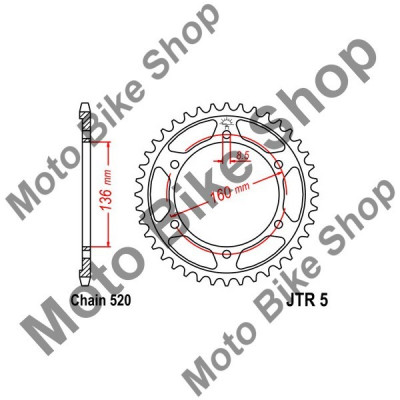 MBS Pinion spate 520 Z44, Cod Produs: JTR544 foto