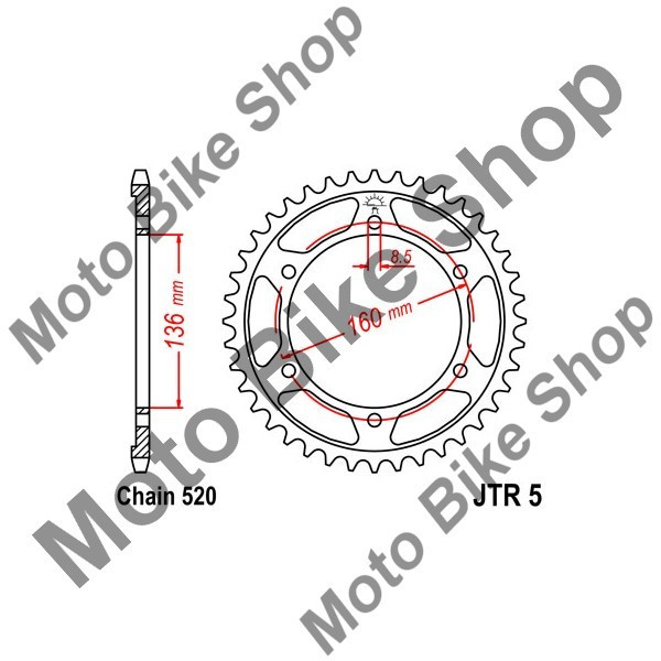 MBS Pinion spate 520 Z47, Cod Produs: JTR547