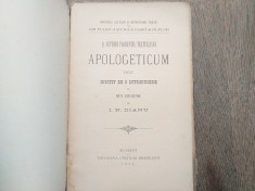 APOLOGETICUM- I.D.DIANU, 1904 foto