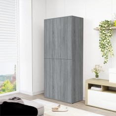 vidaXL Pantofar, gri sonoma, 80x39x178 cm, lemn prelucrat