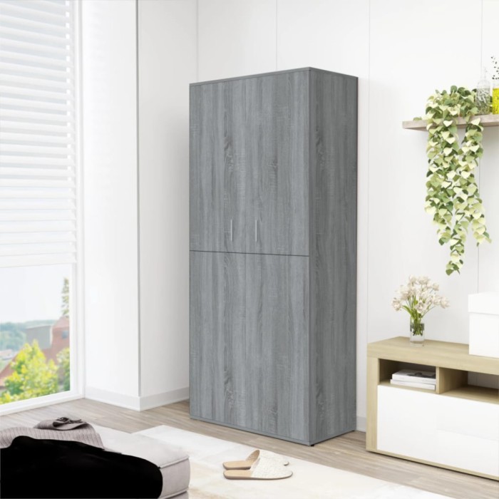 vidaXL Pantofar, gri sonoma, 80x39x178 cm, lemn prelucrat 815532