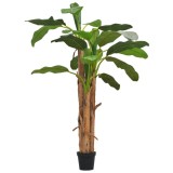 Bananier artificial cu ghiveci, 250 cm, verde