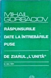Mihail Gorbaciov - Raspunsurile date la intrebarile puse de Ziarul "L'Unita",