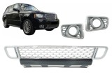 Grila bara fata cu ornamente proiectoare pentru Range Rover L322 2010-2012 crom