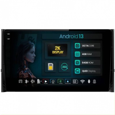 Navigatie 2K Skoda Kodiaq 4GB RAM Android 13 Octacore Slot Sim 4G DSP GPS Wi-FI Carplay Android Auto USB Bluetooth Waze Touchscreen 10.36 Inch foto