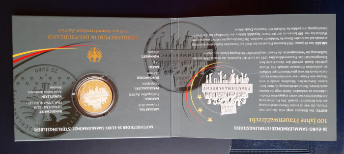 Moneda comemorativa - 20 Euro &quot;100 Jahre Frauenwahlrecht&quot; 2019 - Proof - G 3570