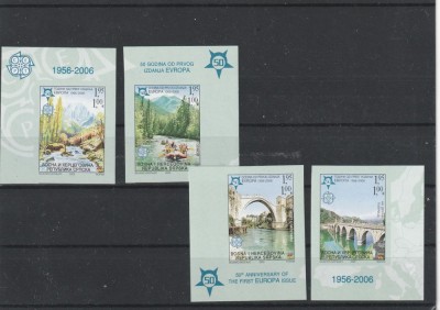 Bosnia 2005 - 50 ani Europa CEPT, serie 4 valori nedantelate ,MNH.Mi.Bl.339B-342B foto