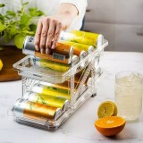 Organizator doze, reglabil, cu 2 niveluri, transparent, Kinghoff