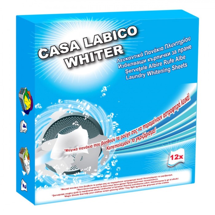 Set șervețele Albețe Rufe, Casa Labico, 12 Bucăți, &Icirc;mpiedică Transferul Culorii