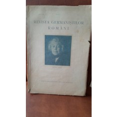 Revista germanistilor romani nr.1/1934