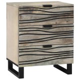 Cumpara ieftin Mese de noptieră cu sertar Alb și negru 50 x 33 x 60 cm
