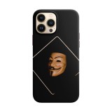 Husa compatibila cu Apple iPhone 13 Pro model Anonymus mask, Silicon, TPU, Viceversa, Transparent, Carcasa