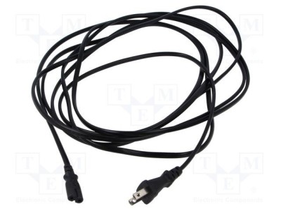 Cablu 2x0,75mm2 IEC C7 mamă JIS 8303 PVC 5m negru 7A LIAN DUNG foto