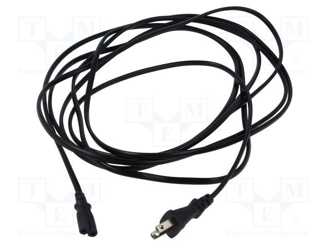 Cablu 2x0,75mm2 IEC C7 mamă JIS 8303 PVC 5m negru 7A LIAN DUNG