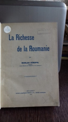 LA RICHESSE DE LA ROUMANIE - NICOLAS XENOPOL (BOGATIA ROMANIEI) foto