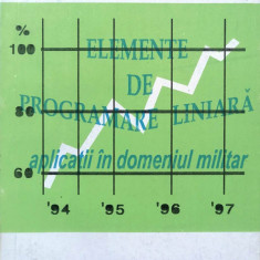 ELEMENTE DE PROGRAMARE LINIARĂ. APLICAȚII ÎN DOMENIUL MILITAR - ION STOIAN